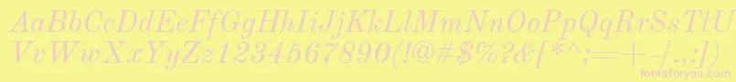 OldStandardTtРљСѓСЂСЃРёРІ Font – Pink Fonts on Yellow Background