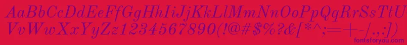 OldStandardTtРљСѓСЂСЃРёРІ Font – Purple Fonts on Red Background