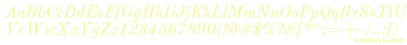 OldStandardTtРљСѓСЂСЃРёРІ Font – Yellow Fonts on White Background