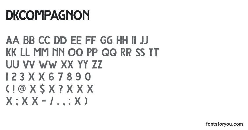 Fuente DkCompagnon - alfabeto, números, caracteres especiales