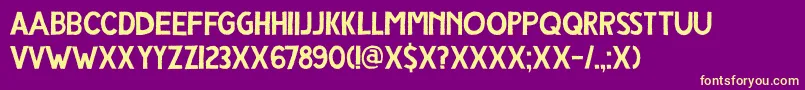 Подробнее о шрифте DkCompagnon Шрифт DkCompagnon – жёлтые шрифты на фиолетовом фоне