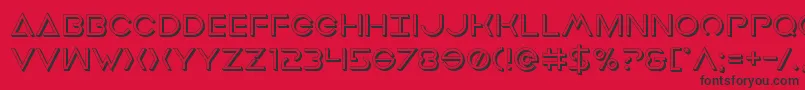 Earthorbiterdeep3D Font – Black Fonts on Red Background