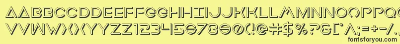 Earthorbiterdeep3D Font – Black Fonts on Yellow Background
