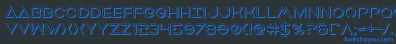 Earthorbiterdeep3D Font – Blue Fonts on Black Background