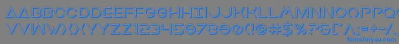 Earthorbiterdeep3D Font – Blue Fonts on Gray Background
