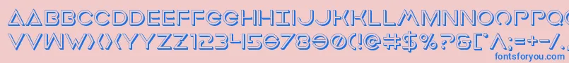 Earthorbiterdeep3D Font – Blue Fonts on Pink Background
