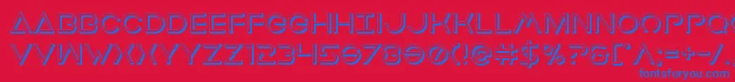 Earthorbiterdeep3D Font – Blue Fonts on Red Background