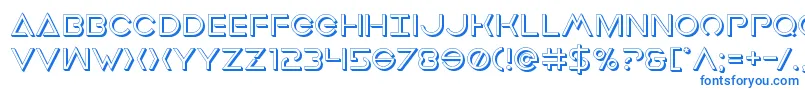Earthorbiterdeep3D Font – Blue Fonts on White Background