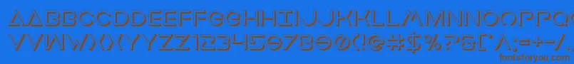 Earthorbiterdeep3D Font – Brown Fonts on Blue Background