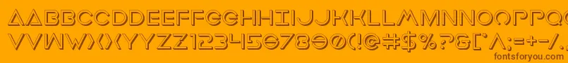Earthorbiterdeep3D Font – Brown Fonts on Orange Background