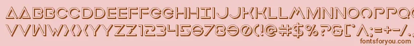 Earthorbiterdeep3D Font – Brown Fonts on Pink Background