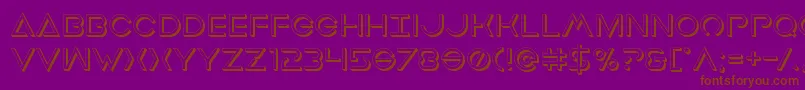 Earthorbiterdeep3D Font – Brown Fonts on Purple Background