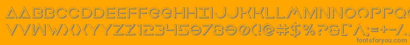 Earthorbiterdeep3D Font – Gray Fonts on Orange Background