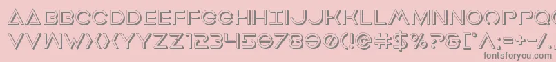 Earthorbiterdeep3D Font – Gray Fonts on Pink Background