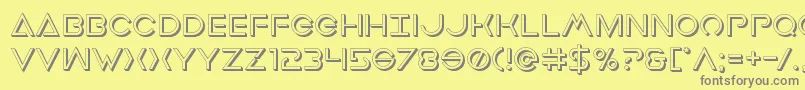 Earthorbiterdeep3D Font – Gray Fonts on Yellow Background