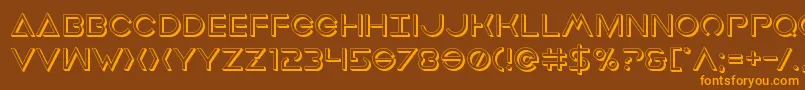 Earthorbiterdeep3D Font – Orange Fonts on Brown Background