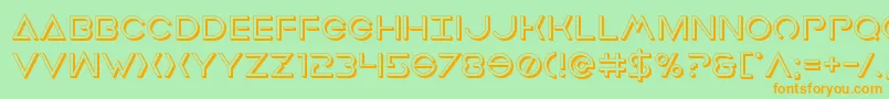 Earthorbiterdeep3D Font – Orange Fonts on Green Background