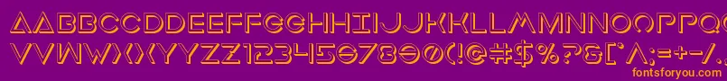 Earthorbiterdeep3D Font – Orange Fonts on Purple Background