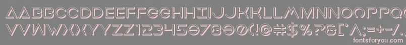 Earthorbiterdeep3D Font – Pink Fonts on Gray Background