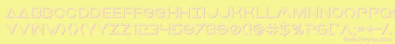 Earthorbiterdeep3D Font – Pink Fonts on Yellow Background