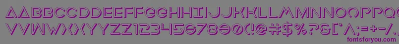Earthorbiterdeep3D Font – Purple Fonts on Gray Background