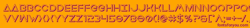 Earthorbiterdeep3D Font – Purple Fonts on Orange Background