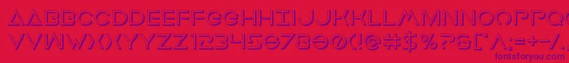 Earthorbiterdeep3D Font – Purple Fonts on Red Background