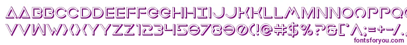 Earthorbiterdeep3D Font – Purple Fonts on White Background