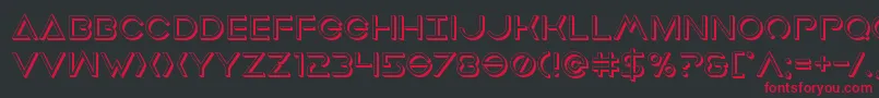 Earthorbiterdeep3D Font – Red Fonts on Black Background