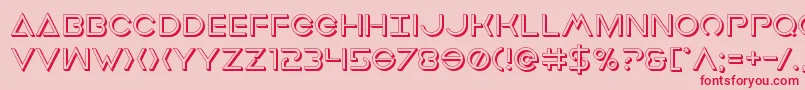 Earthorbiterdeep3D Font – Red Fonts on Pink Background