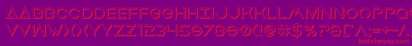 Earthorbiterdeep3D Font – Red Fonts on Purple Background