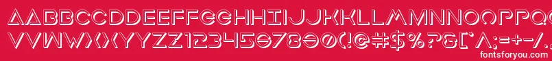 Earthorbiterdeep3D Font – White Fonts on Red Background