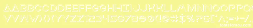 Earthorbiterdeep3D Font – White Fonts on Yellow Background