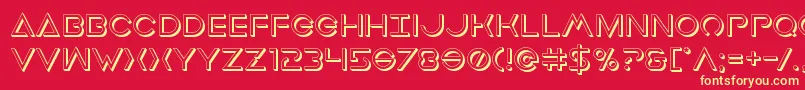 Earthorbiterdeep3D Font – Yellow Fonts on Red Background
