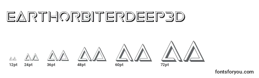 Размеры шрифта Earthorbiterdeep3D