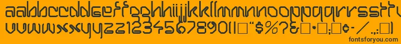 HaroldRegular Font – Black Fonts on Orange Background