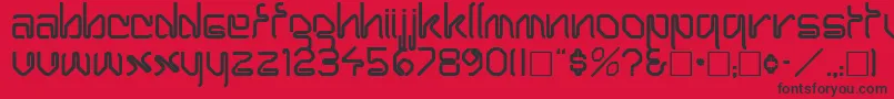 HaroldRegular Font – Black Fonts on Red Background