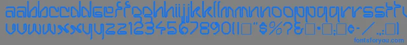 HaroldRegular Font – Blue Fonts on Gray Background