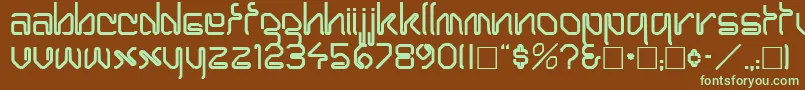 HaroldRegular Font – Green Fonts on Brown Background