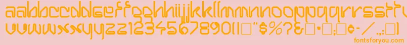 HaroldRegular Font – Orange Fonts on Pink Background