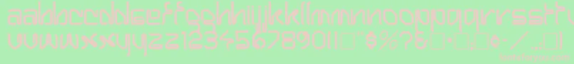 HaroldRegular-fontti – vaaleanpunaiset fontit vihreällä taustalla