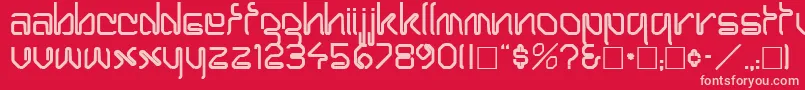 HaroldRegular Font – Pink Fonts on Red Background