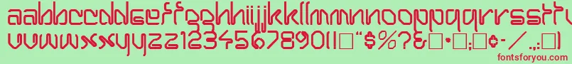 HaroldRegular Font – Red Fonts on Green Background