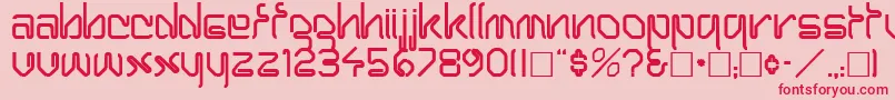 HaroldRegular Font – Red Fonts on Pink Background