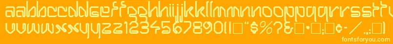 HaroldRegular Font – Yellow Fonts on Orange Background