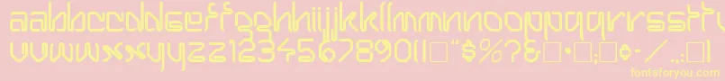 HaroldRegular Font – Yellow Fonts on Pink Background