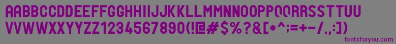 フォントPtfNordicStd – 紫色のフォント、灰色の背景