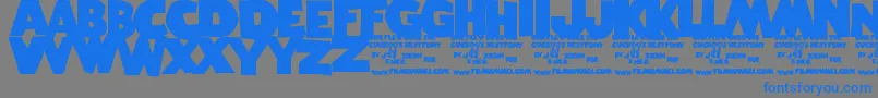 One ffy Font – Blue Fonts on Gray Background