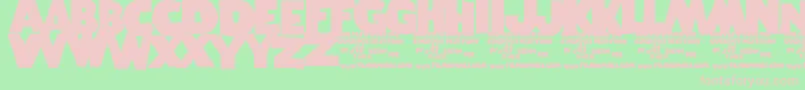 One ffy Font – Pink Fonts on Green Background