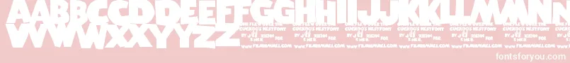 Шрифт One ffy – белые шрифты на розовом фоне